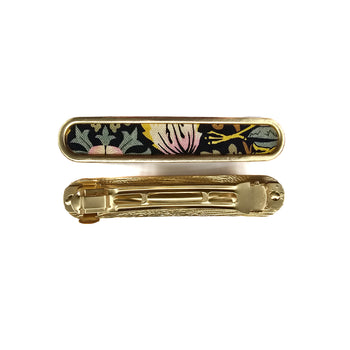 Finchley Barrette Clip Strawberry Thief Green